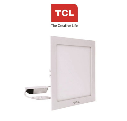 tcl led ultra slim flat panel light - 20w/4000k - square cool day light